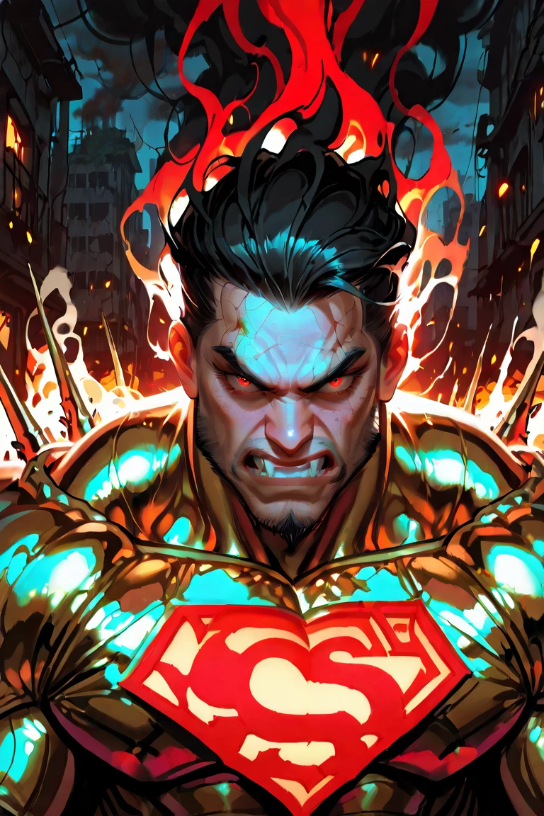 masterpiece, top quality, best quality, official art, beautiful and aesthetic:1.2, Aztec Native Superman, intricately designed, vibrant colors, intricate details representing Aztec culture, superhero pose, superman logo on chest, feather headdress, stern face, strong muscular body, Aztec motifs and patterns adorning his suit, powerful aura, elaborate decorative elements, mesmerizing, truly a fusion of ancient and modern, elaborate, ultra detailed, highly detailed, exquisite craftsmanship, official art, Aztec art style combined with superhero elements, exceptional, meticulously created.