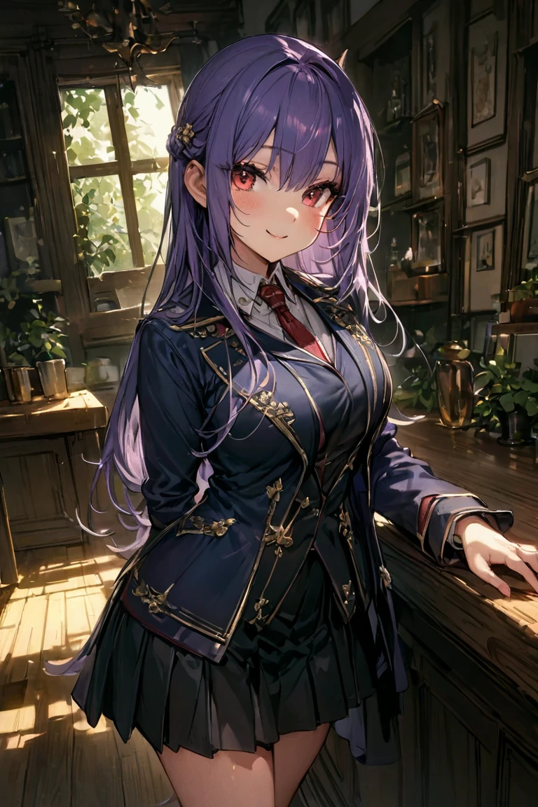Genshin Impact:Qiqi, wearing a Japanese girls' high school uniform,Spread your legs open,Masterpiece,best quality,perfect artwork,(Extreme female body),(Proud breast),(A seductive gaze),