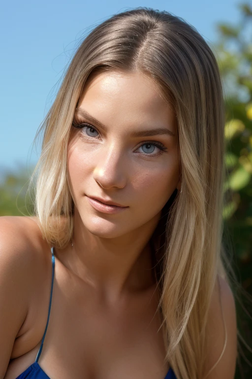 Blonde girl with ultra realistic Brazilian features 4k