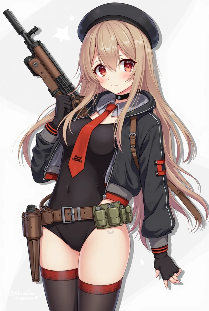 (((masterpiece))),  1 girl, belly button, medium breasts, 190 cm tall, blood return, gun, knife, Jacket, open clothes