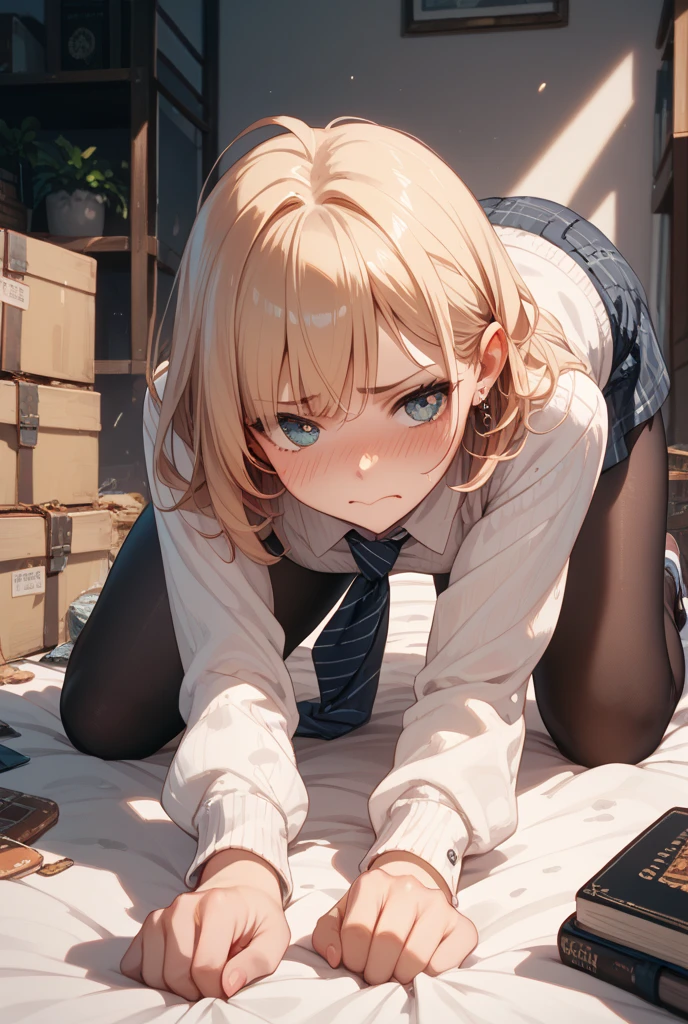 in 8K、top-quality、masterpiece、ultra-detailliert、Ultra-high resolution、((1 persons))、poneyTail、a yellow hair、Braided hair、makeups、Home、sitting down on the floor、bare-legged , the legs are open。look at the camera , perfect hands, complete anatomy), nude , naked , M-shaped legs, women opening legs , spread legs , hands up , tied to a chair in a basement, restraint, bdsm, restrained legs, restrained arms, bound, bound to chair, rope, tied with ropes, beautiful body, beautiful face, tied to chair with ropes, restrained body, unable to move, bondage ropes, tied up, machine bondage, fully restrained body, ropes everywhere, strictly tied, hardcore bondage ropes, machine bondage,glasses