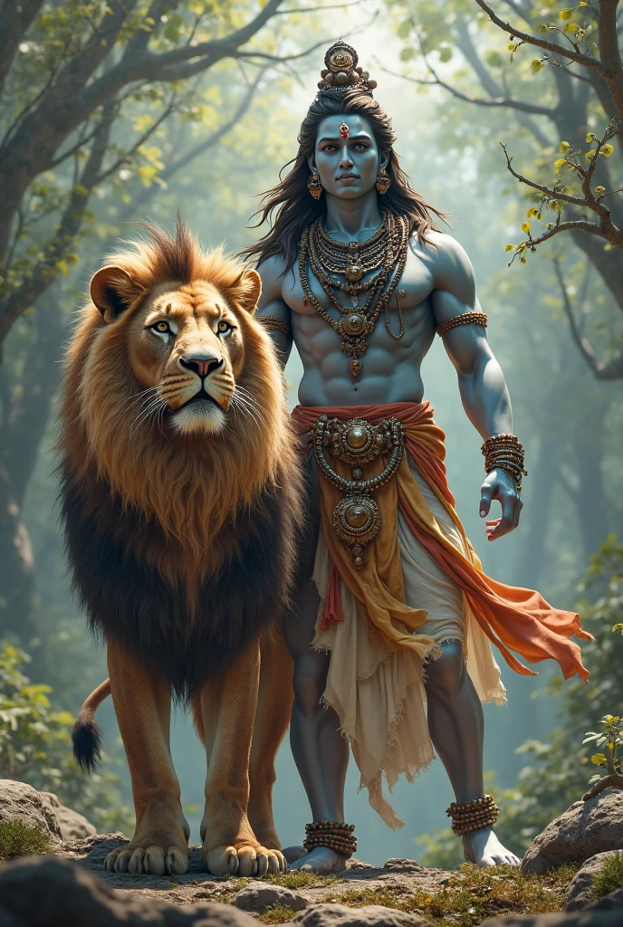Mahadev drive the lion 