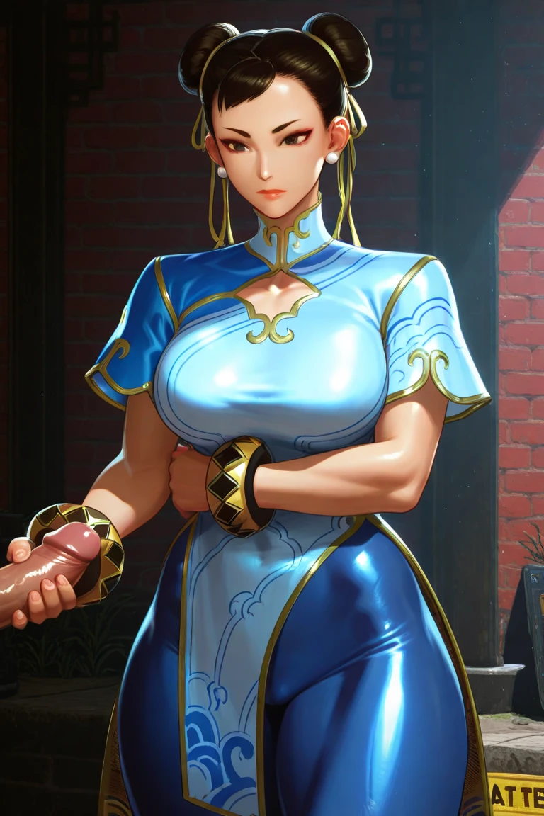 Chun-Li (sf6) black leggings big brea