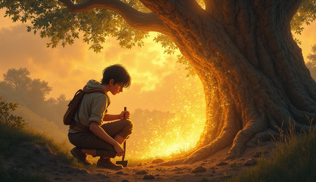 On the radiant moors of a mystical English landscape in the 2010s, a tween Latino boy, with a staff of living vines and eyes aglow with earthy magic, orchestrates a symphony of nature's elements, creating a dynamic tableau of elemental harmony.