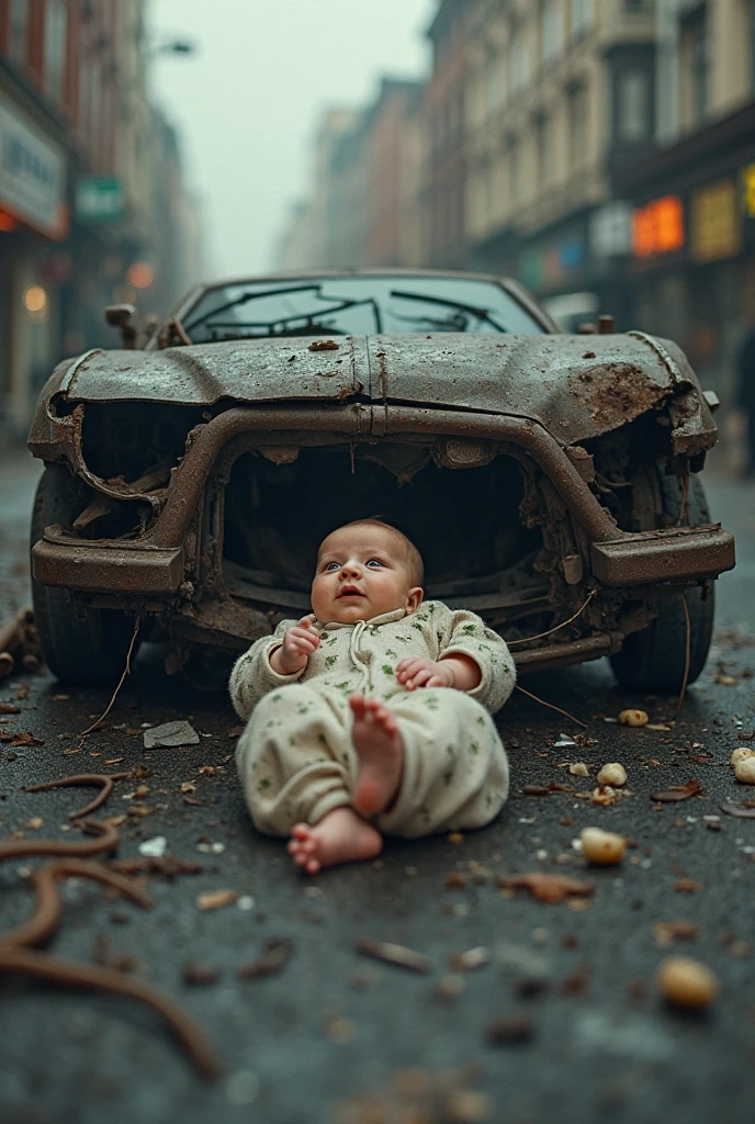 The normal fat boy have a accident with Lamborghini car and blood is going