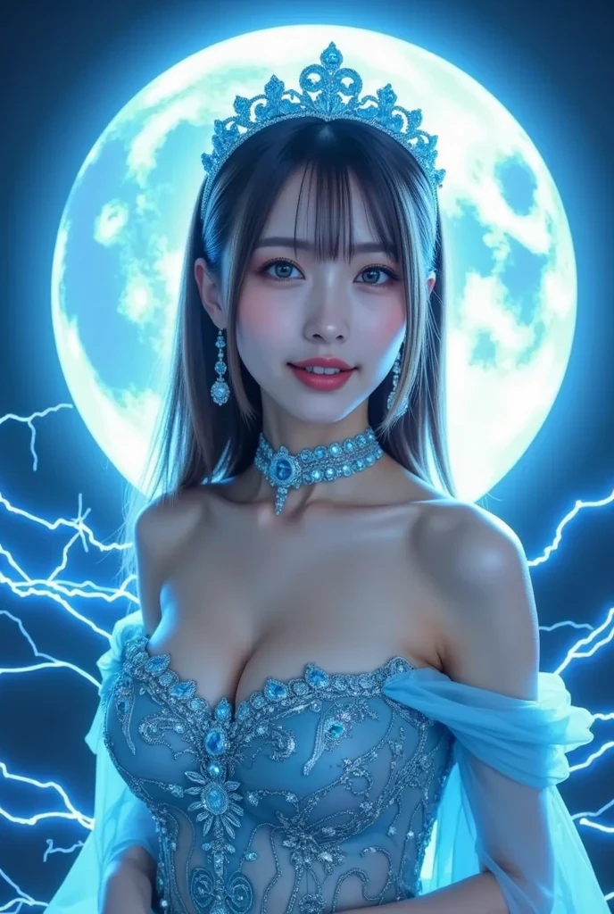masterpiece,Highest image quality,Super details,best quality ,extremely delicate and beautiful, Very detailed,best quality, official art, Extremely detailed CG unified 8k wallpaper, Ana de Armas portrait photo, Blonde hair with black pupils,shiny skin, (beautiful eyes:1.1), beautiful skin, big watery eyes,(detailed lighting:1.2), (Beautiful and detailed light:1.3), Ice Blue Water Foam Galaxy Starburst Fairy Color Mint Skirt,beautiful breast balls, The most perfect breast ball shape,firm breast balls,Deep cleavage,Naked of breast,complex, digital drawing, Smooth, sharp focus, end of the world, epic reality, (high dynamic range:1.4), (pastel colors:1.4), Revelation,Bright colors, night, screen space refraction, (intricate details, Super detailed:1.3), art station, lens, vignette, complex background, buliding,Beautiful smile,The most beautiful look,Detailed moon background,Dreamcatcher earrings,The best look,Beautiful intricate necklace,