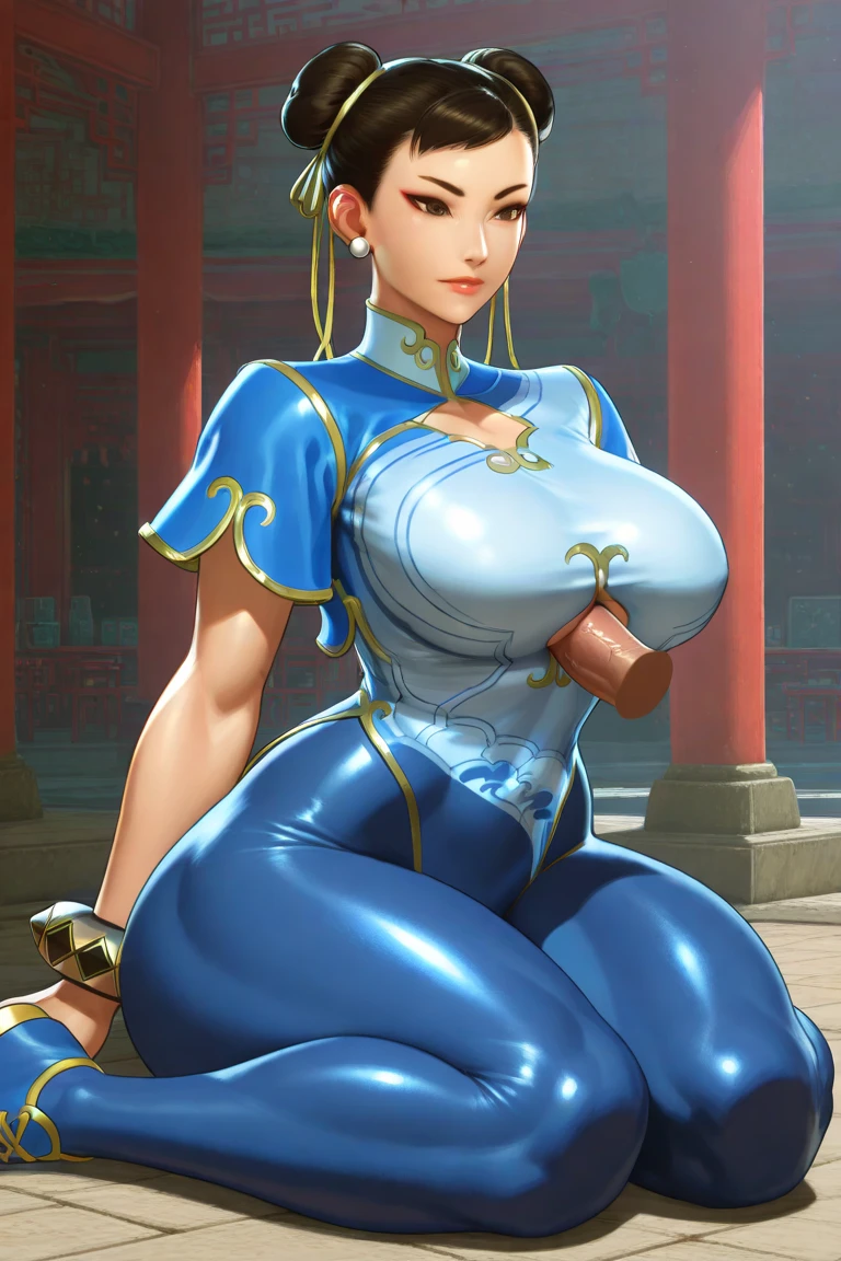 chun - li, busty big tit cara perfeta