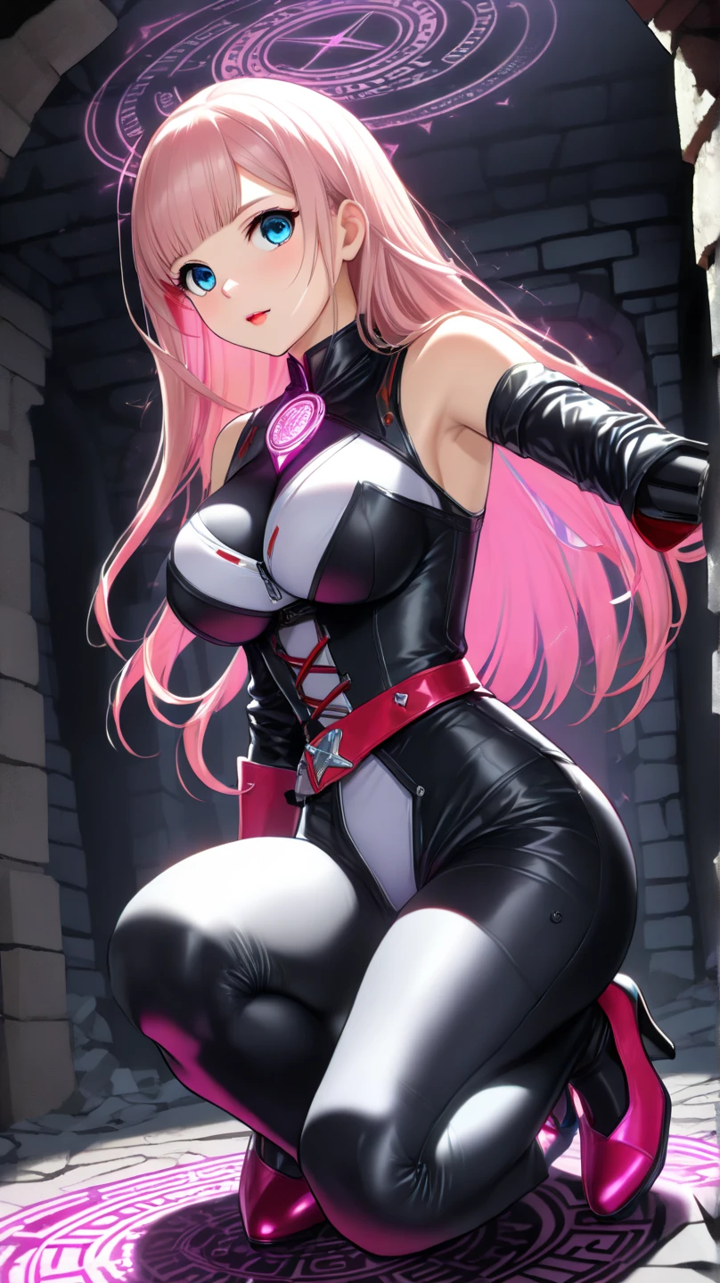 (Super detailed:1.2),(realistic:1.1),ultra high resolution,
1 girl, mylene,(red leotard),(pink hair),long hair,(((raise ASS:1.3))),(ass focus,from behind:1.3),(looking back,all fours:1.3),spread legs,top-quality,Top image quality,perfect anatomy,masterpiece,ultra-detailliert,Beautiful、ultra-quality, best quality,high resolution, ultra-detailed,game cg,dutch angle ,beautiful detailed eyes, visualart,five fingers, perfect hands,