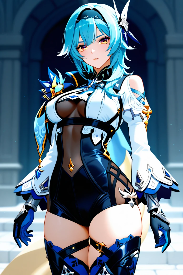 Medieval style cityscape,Iooiklas, hair ornaments, White Dress, Black knee socks, 
Removable sleeves,Complex eyes,Beautiful fine details,Symmetrical eyes,Big eyes:1.5,
(((dark skin,dark_skin,lustrous skin:1.5,bright skin: 1.5,
skin tanned,shiny skin,very shiny skin,Shiny body,plastic glitter 
skin,exaggerated shiny skin,illuminated skin))),
(,Detailed body,(Detailed face)), cute,Lewd,erotic,Bold,
Revealing clothing,show skin,(((Sexy aqua fur coat, Aqua fur coat outfit,
 wearing a Ice Dress:1.3,aqua 冬 coat))), ((Ice Dress,elegant Ice Dress)),
(White gloves,White clothes,(((Complex outfit,Complicated clothes,Embroidered costume,Glamorous costumes,Embroidered clothes,
Glamorous clothing))),
High resolution,Sharp focus,(Super detailed,Very detailed),(Very detailed CG unity 8k wallpaper),
(((Vibrant colors))),