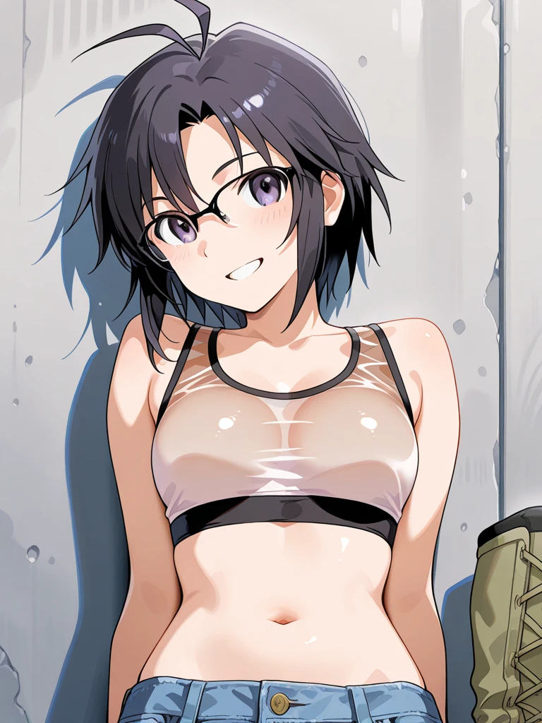 (masterpiece), (best quality), (ultra-detailed), very aesthetic, illustration, perfect composition, intricate details, absurdres, detailed face, (intricate),1girl, (kirigaya suguha, sword art online, green eyes, black hair, medium breasts, solo, nsfw), (blash, embarrassing), (narrowed eyes), (glowing eyes:1.2), small micro bikini, sit, glare, spread legs, sit, toilet, , (shiny skin, thigh), looking away, perfect face, 4k, extremely detailed anime illustration, enhanced details, (extremely detailed eyes), perfect anatomy, smooth skin, (Warm Light:1.5), cristal clear eyes, beautiful face,(anime style), (highres:2),