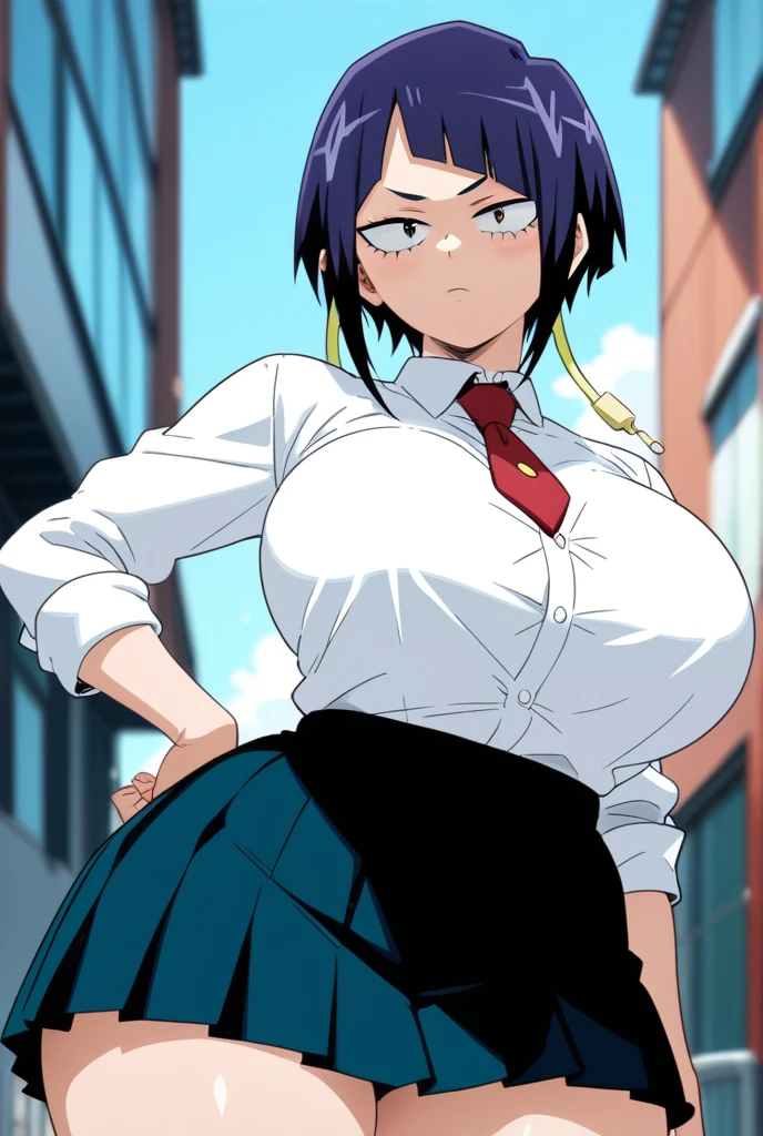 female manager in bra