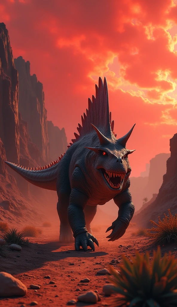 dinosaur with fur, tiny hedgehog-like nose, fox-like ears, detailed anatomy, ultra-realistic, highly detailed, 8k, photorealistic, award winning digital art, intricate details, cinematic lighting, dynamic pose, muted color palette, natural environment