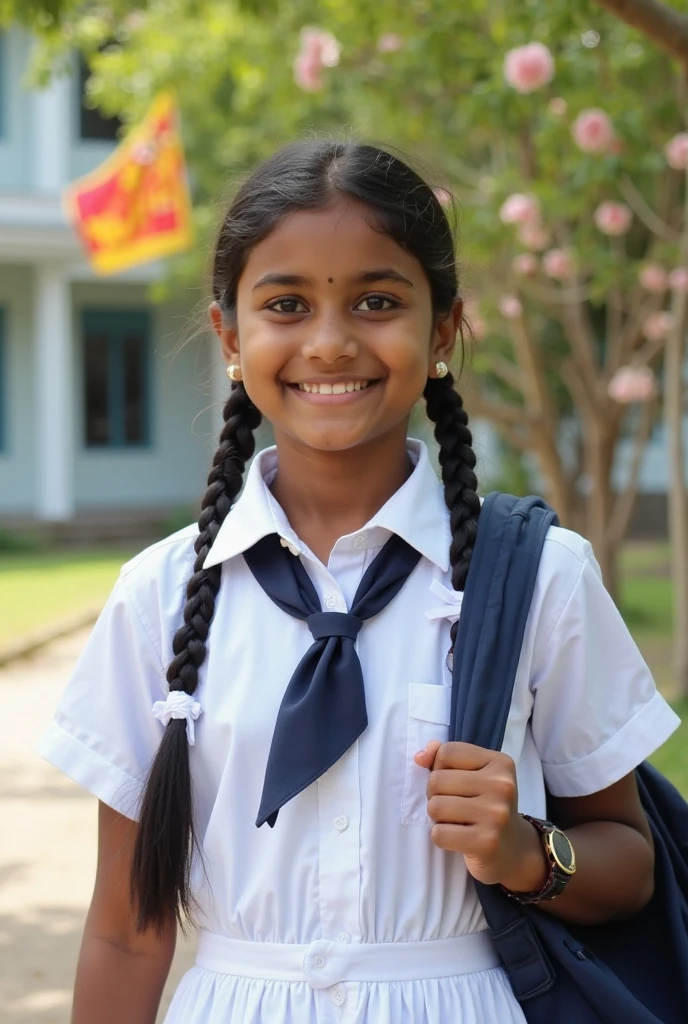 Sri Lankan school girl in uniform