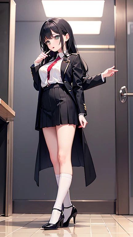 School Uniform skirt Sexy look Sexy figure Beauty