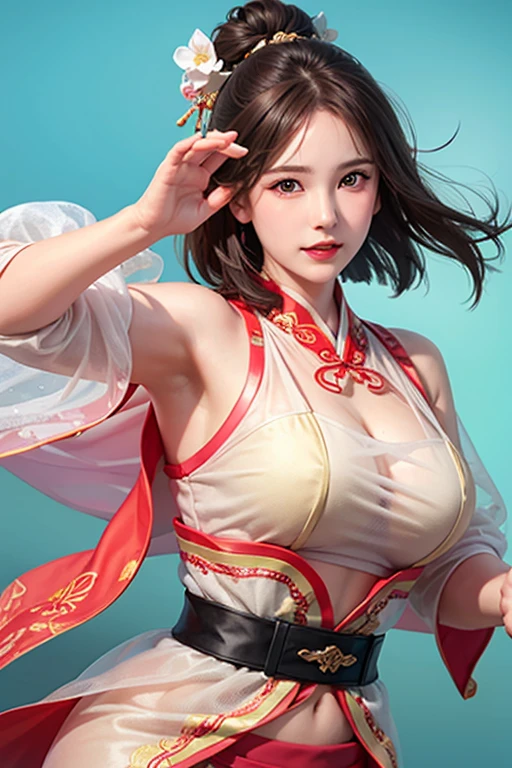 ((masterpiece)),(bestquality),((ultra-detailed)), ((beautiful detailed sky)), ((cinematic lighting)), depth of field, (dynamic angle),detailed lighting,(beautiful detailed eyes), ((japan night view)),red lip, eyeshadow,large breast, (erotic), ((sexy)), cleavage, navel, (yanfeidef, yanfeirnd)