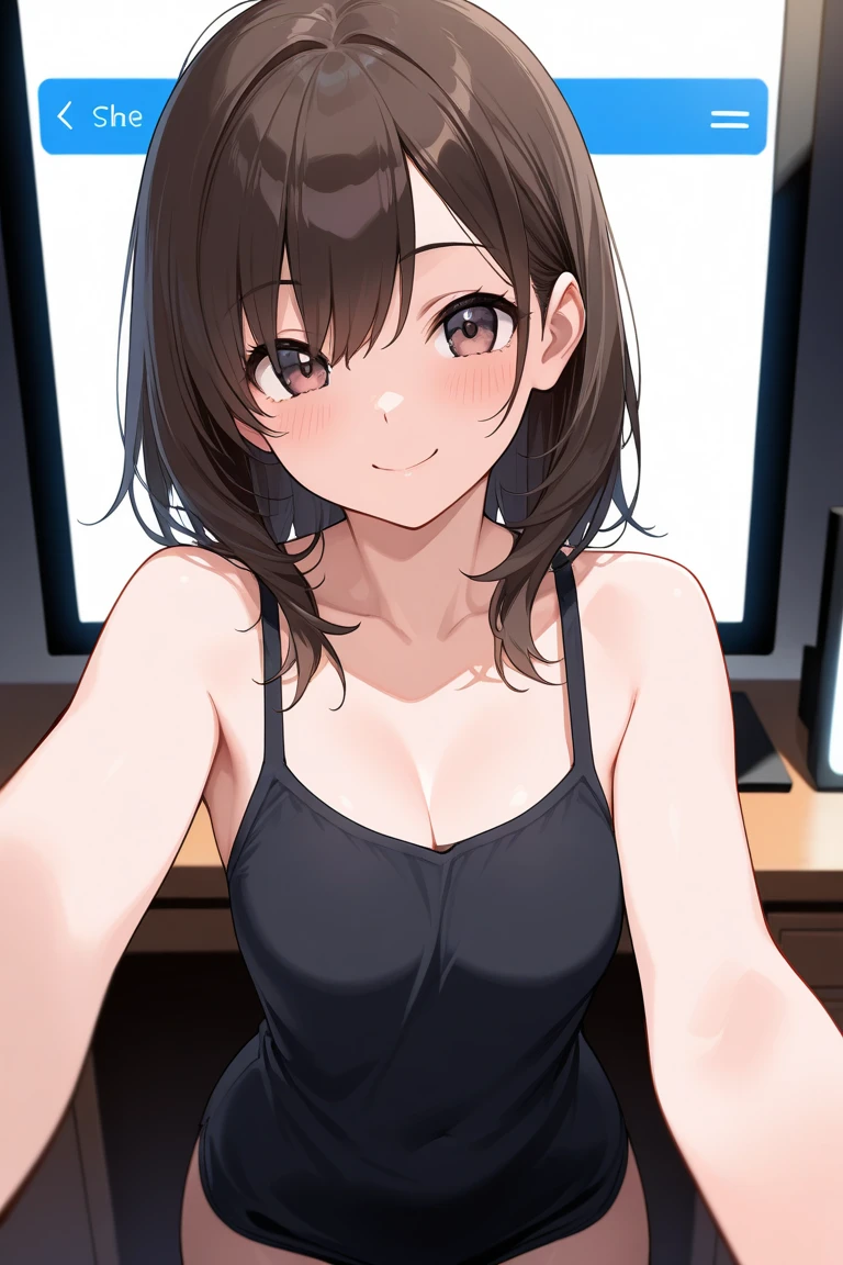 laughing、Eyes closed