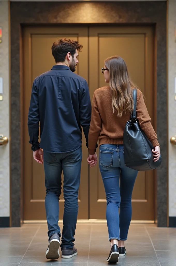Aiki Enami walking with a man in a Japanese city, Medium brown hair, Big Breasts, Big Butt, Beauty,
