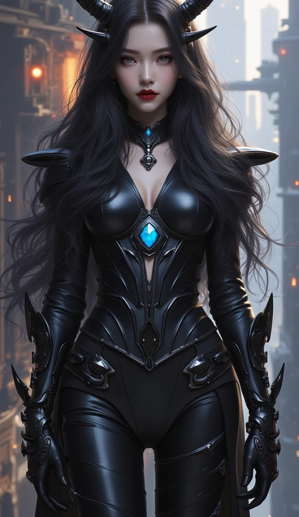 high details, best quality, 16k, [ultra detailed], masterpiece, best quality, (extremely detailed), dynamic angle, ultra wide shot, photorealistic, fantasy art, dnd art, dark fantasy art, realistic art, gothic art, GlowingRunes_red, NeroV2, an ultra wide, full body (intense details, Masterpiece, best quality: 1.5), picture of a female human (1.5 intricate details, Masterpiece, best quality) priestess of death ((pale white magical aura)), controlling a swirling magic (intense details, Masterpiece, best quality: 1.5), manipulating magical sigils (intricate details, Masterpiece, best quality: 1.5), human female, black  hair, pale skin,  long black hair with pale white aura, black hair with pale touch, azure eyes, pale eyes, intense eyes,  ((glowing eyes: 1.5)), black dress (intense details, Masterpiece, best quality: 1.5), red cloak (intense details, Masterpiece, best quality: 1.5), high heeled boots, (intense details, Masterpiece, best quality: 1.5), fantasy dark temple background, ((death worship atmosphere)), high details, depth of field (intense details, Masterpiece, best quality: 1.5),best quality, highres, ultra wide angle