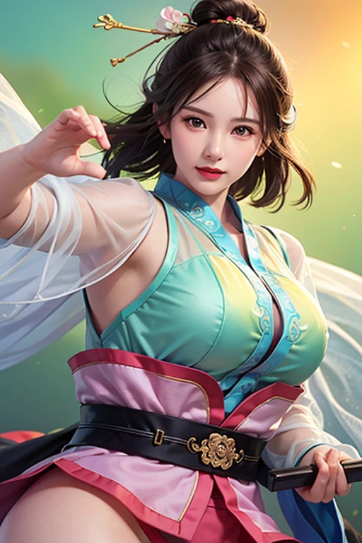 1 girl, alone, Yao Liu, wide hips, (big breasts:1.2),long hair, (looking at the audience:1.2), natural lighting, fantasy, Dreamlike, illusory, Science fiction, detail, Exquisite patterns, charming, Tempting, enchanting, hair accessories, Divine Physician, whole body, Dream, purple butterfly, glowing butterfly, 性感posture, night, (neon butterfly:1.1), purple neon butterfly, (topless:1.2), 性感posture, armpit, posture,show navel
