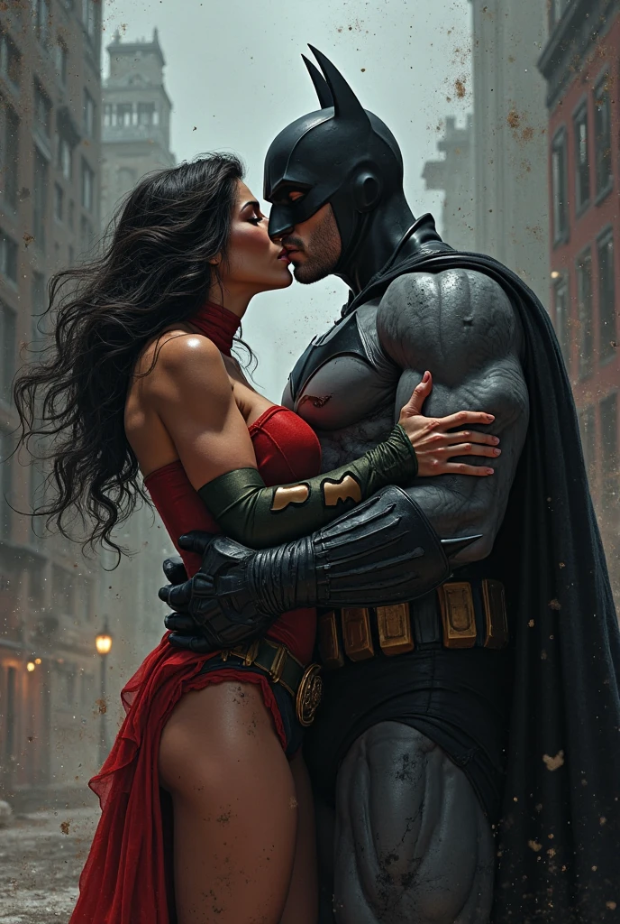 Batwoman kissing feural