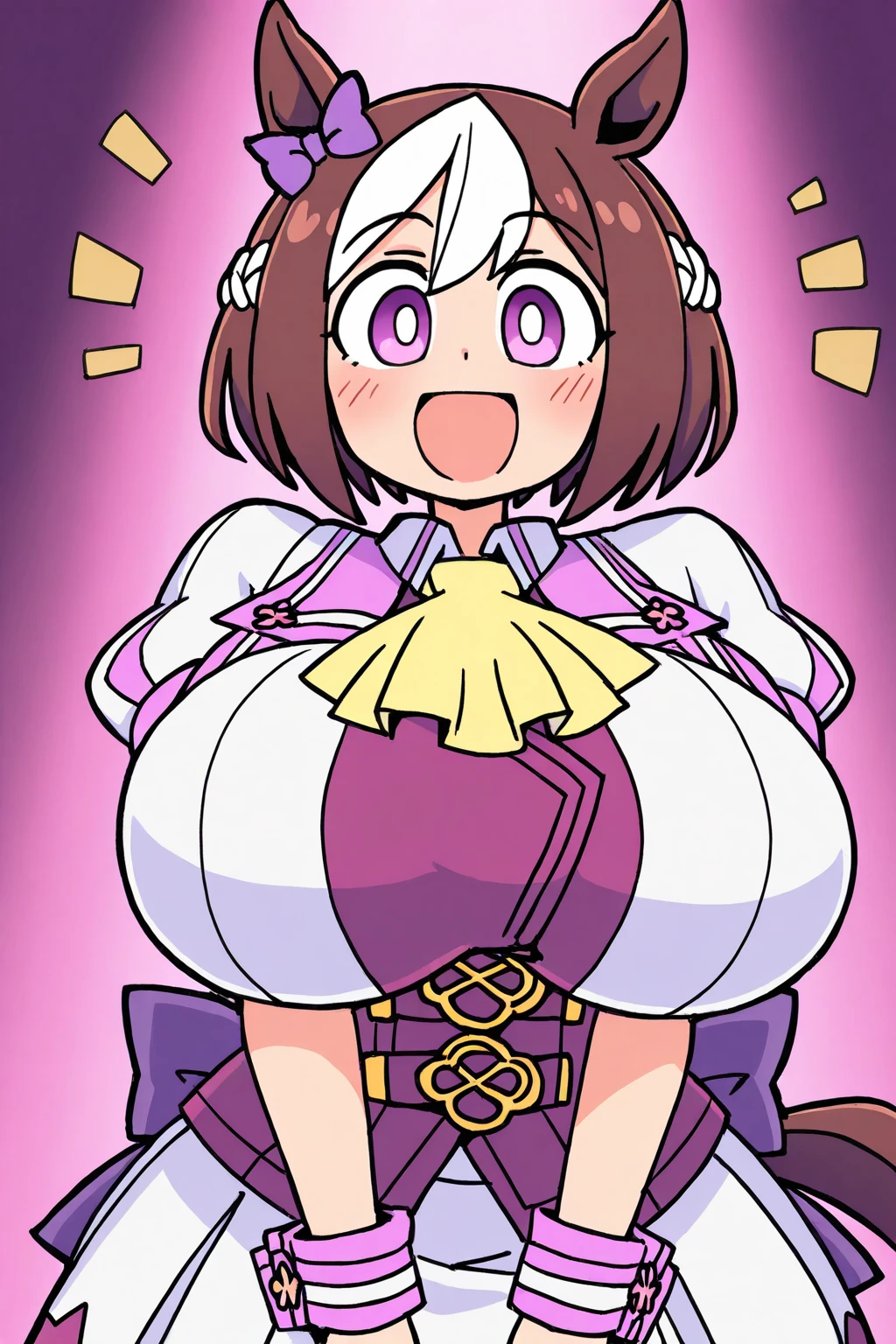 score_9, score_8_upper, score_7_upper, sauce_アニメ, Shinobu Miyake, Long Hair, bangs, Purple Hair, (Tabletop, Highest quality, High resolution, , Pixel Perfect, Huge nipples,4K,), 1 Girl, single, alone, Beautiful woman、I could see the whole body、Completely naked ((Wavy mid-length hair, bangs, Brown Hair)), ((Brown eyes, Beautiful eyelashes, Realistic eyes)), ((Detailed face, blush:1.2)), ((Smooth texture:0.75, Realistic texture:0.65, Realistic:1.1, アニメCGスタイル)), chest wall, Dynamic Angle, Perfect body, female teacher, Earrings、necklace、A naked policewoman with huge tied up with rope and a girl peeing Milking the breast milk of a woman with big nipples Huge super busty girl Erect nipples, big clit in wet pussy、Black knee-high stockings、、shy smile, Excellent、Put your arms together to emphasize your chest、Green Eyes, Cow print micro bikini, Cowbell, Headband with cow ears and horns, Get wet, (Breastfeeding stains:0.5), In a dirty barn, straw, On all fours, smile, View your viewers, Dutch Angle, Sagging_Huge_chest, Erect nipples, nature (black) Curly armpit hair, Unshaven pubic hair, Short statue, Dog food bowl filled with semen