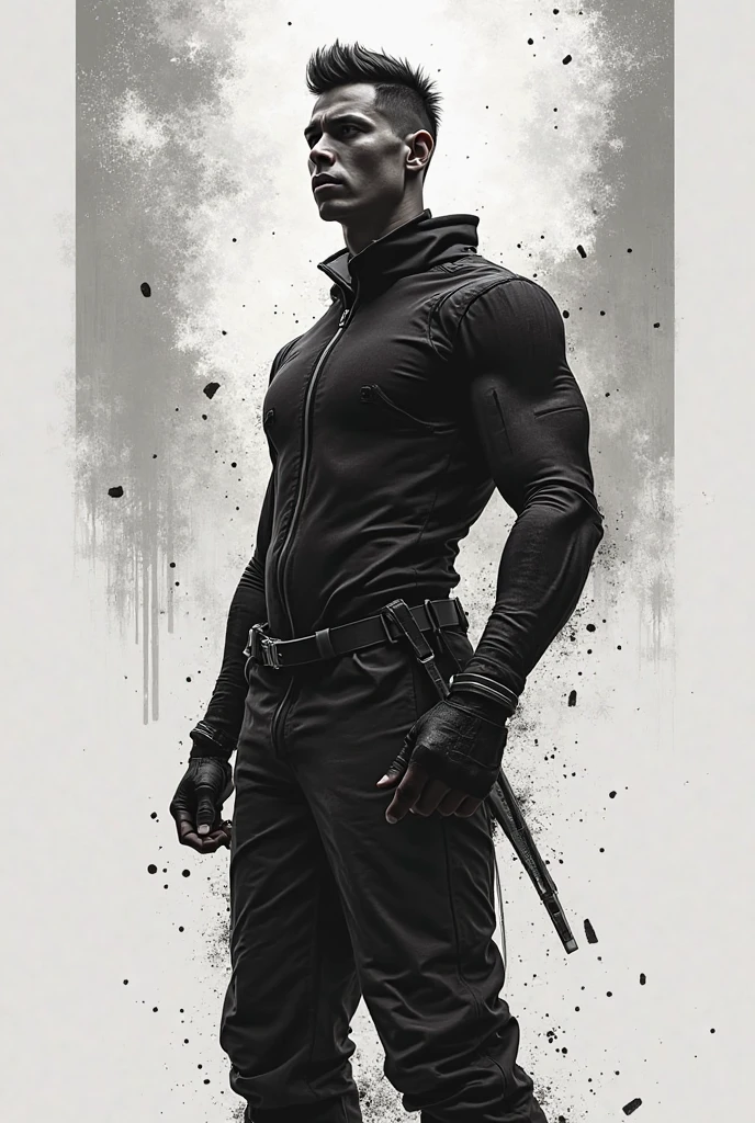 You could create a small forearm tattoo sketch related to the Mortal Kombat 11 video game with jax, full body