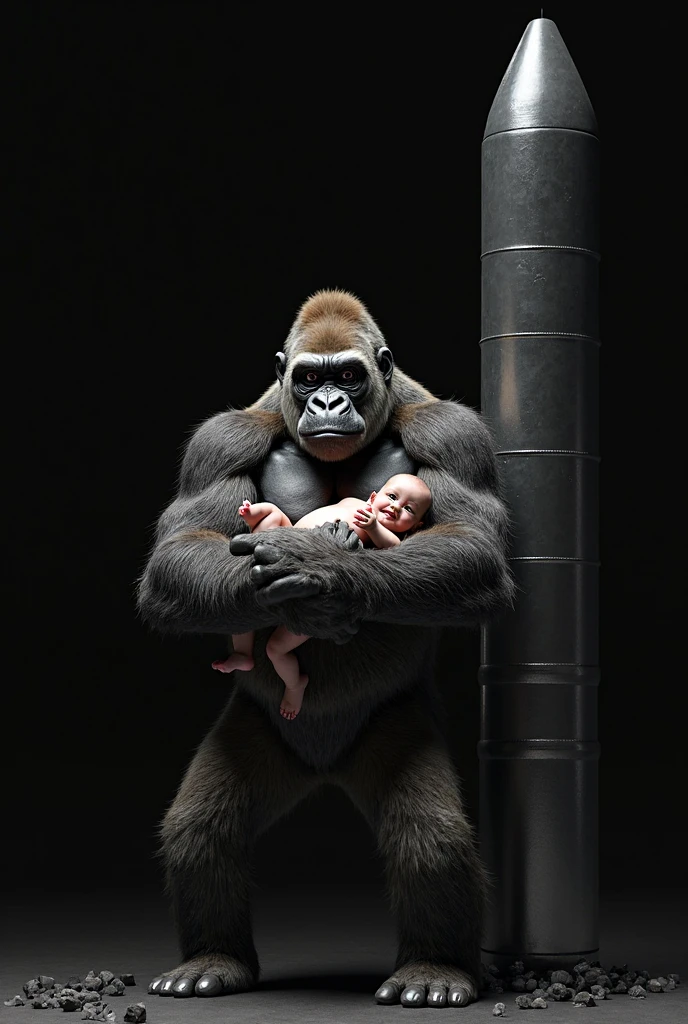 A gorilla and chicken hybrid whimsical