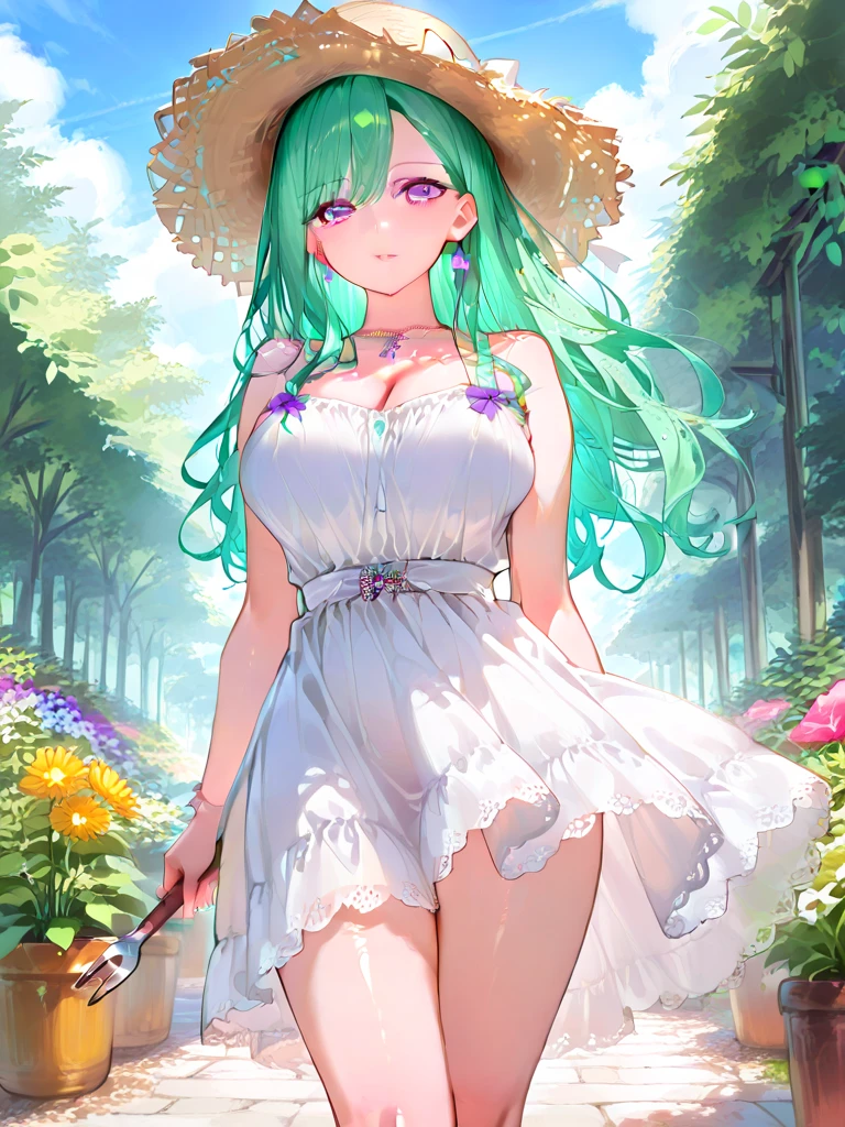 gran calidad ++ Extremely detailed high resolusionolution, very aesthetic, ojos expresivos, (((Cara perfecta))), (((face symmetrical))), ((good anatomy)), (((manos perfectas))), (((8k))), UHD, Fondo de pantalla HD, (((alta calidra detallada, (((((1girl)))))), solamente, Obra maestra, La mejor calidad, high resolusion, Altamente detallado, (illustration), hermosos ojos detallados, (((combatant))), (((1girl))), ((((cuerpo completo)))), (((((illyasviel von einzbern))))), ((((princess_celestia)))), ((((forma humana)))), (((princesa celestia humanizada))), Celestia, Celestia de My Little Poni, celestia en forma de milf, Cabello largo y ondulado, (((Ojos rojos))), (((strapless tube dress))), (((purple heart promise))), (((white dress))), (((milfication))), (((mature female))), (((gigantic breasts))), (((orejas blancas de pony, Dedos detallados))), Dedos precisos, Manos no antinaturales, strange eye, columnas griegas, exterior, hermoso bosque majestuoso, hojas de parra rodeando las columnas, arbustos de flores por todas partes, cielo despejado, bright sunny day, water lilies, bosque celestial,