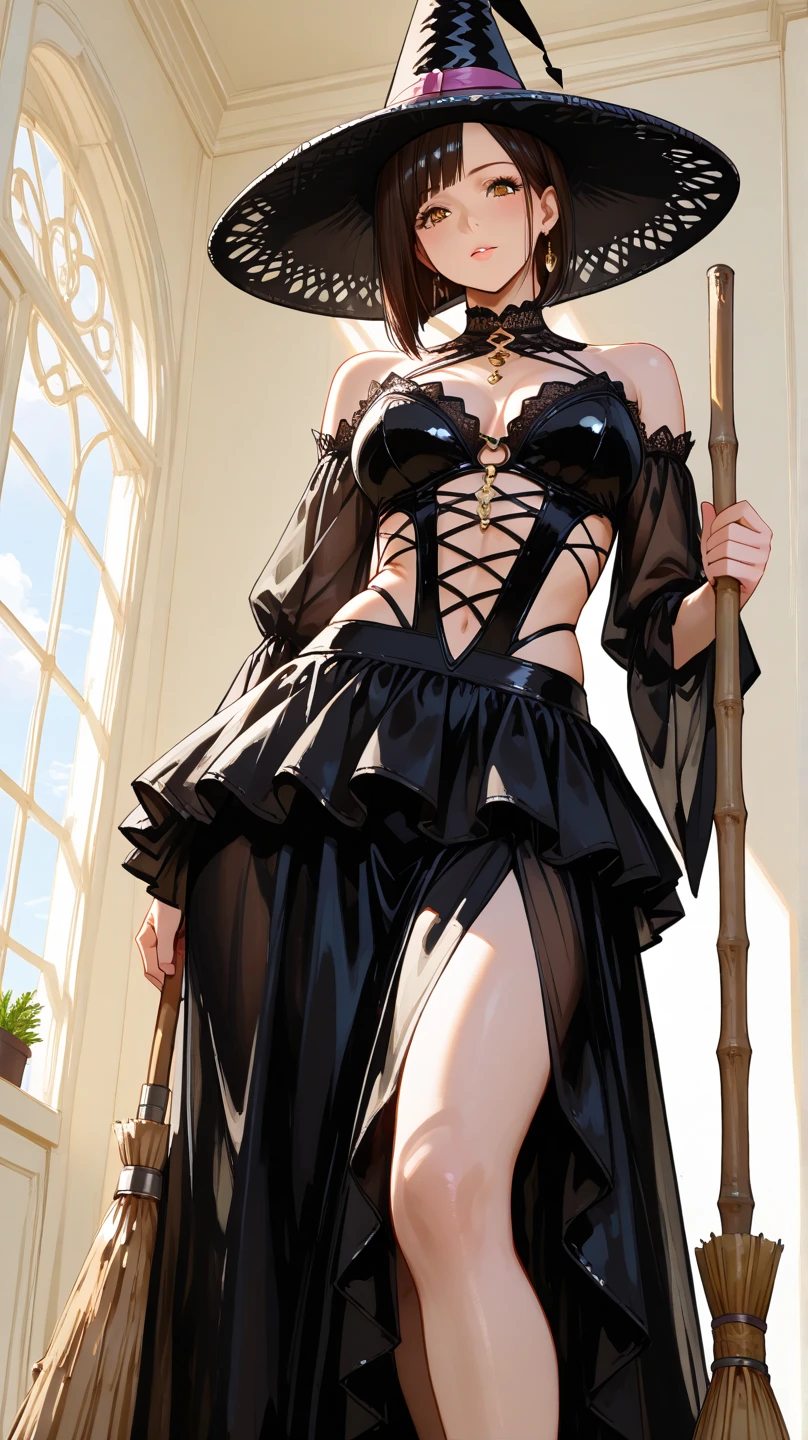(masterpiece:1.2, highest quality), (realistic, photorealistic:1.4), beautiful illustrations, (natural side lighting, movie lighting), looking at the viewer, Upper body, (Front view), 1 school girl, perfect face, Cute symmetrical face, shiny skin, baby face, long eyelashes, (large breasts), (wide hips:1.2),beautiful hair, beautiful face, fine and beautiful eyes, beautiful body, beautiful breasts, beautiful thighs,beautiful feet,beautiful fingers,(beautiful scenery),(perfect bodyline),(cute smile:1.2, upper grade),((short Hairstyles:1.3)),Dark eyeshadow,(((4K,so beautiful,In detail,Red eyes))),Bright lipstick,Beautiful and delicate hair,(anime girl with a scythe in her hand:1.5), guweiz on pixiv artstation, guweiz, guweiz on artstation pixiv, beautiful necromancer girl, gothic maiden anime girl, artwork in the style of guweiz, detailed key anime art, anime fantasy illustration, trending on artstation pixiv