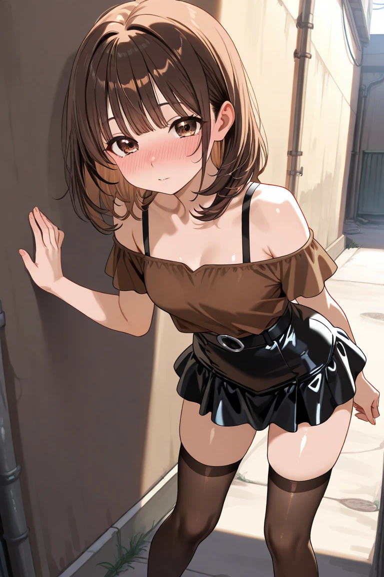 ((Browsing Caution:1.4, masterpiece, highest quality, High resolution, 超High resolution, Perfect Pixel, Depth of written boundary, 4K, RTTX 10.0, High resolution))), (One girl:1.3), Beautiful Anime Girls, Beautiful art style, Anime characters, ((Long Hair, bangs, Dark brown hair, ponytail)), ((Beautiful eyelashes)), ((Detailed face, Blushing:1.2)), ((Smooth texture:0.75, Realistic texture:0.5, Anime CG Style)), Perfect body, Slender body, (Adult woman climbing the stairs), (sweater:1.2), (Checkered pleated skirt:1.2), Angle from the front, Station stairs, (Lift up your skirt yourself:1.2), ((Stylish pink satin panties with gorgeous decorations:1), (Pink base with black lace side-tie panties)), Beautiful thighs, Embarrassed look