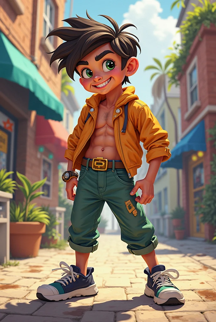 7 boy gangster funky pack abs white bodybuilder and handsome boy image generator