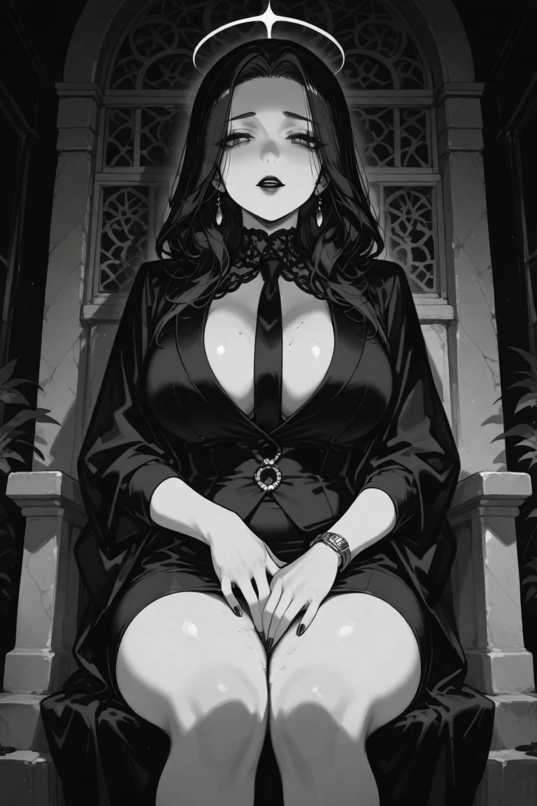 (best quality,4k,8k,highres,masterpiece:1.2), ultra-detailed, realistic:1.37, vampira, gothic, nsfw, seductive attire, dark and sensual atmosphere, nsfw, mesmerizing red eyes, very short clothes, micro short clothes, pale skin, long flowing black hair, elegant and alluring posture, vibrant red lipstick, mysterious aura, dramatic lighting, hauntingly beautiful facial features, provocative and elegant clothing, seductive gaze, bewitching charm, nsfw, hot