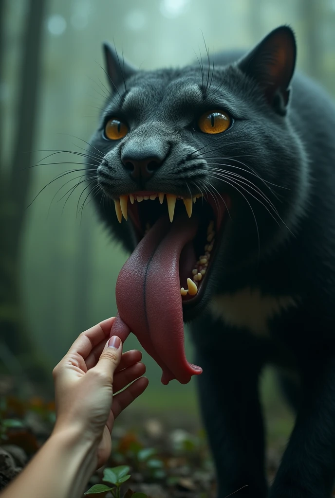 (BlowjobTopofHeadPOVQuiron pose),(a woman with a brown veiny penis in her mouth), BREAK,
Amateur selfie, a sexy (black widow:1.3) takes a selfie surrounded by roaring black panthers, horror film, (night at dark forest:1.2),
<lora:SDXL1.0_quiron_BlowjobTopofHeadPOV_V4.1mx_lora:1.3>,