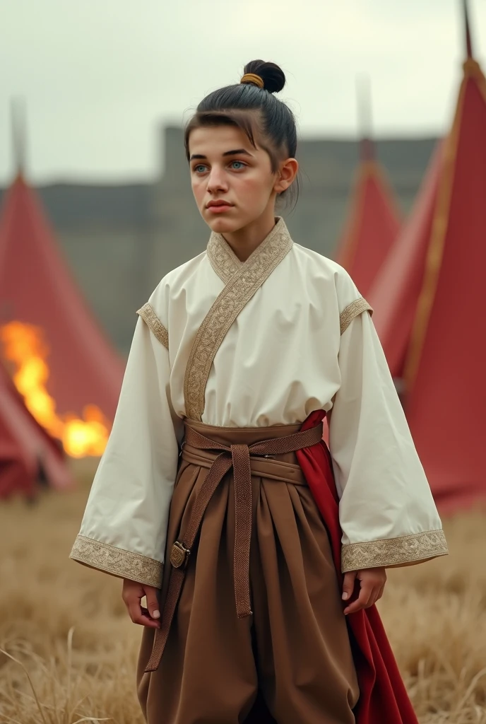 Full body ??? ,daishinkan in dragon ball, daishinkan clothes,ouyang nana face,grass background