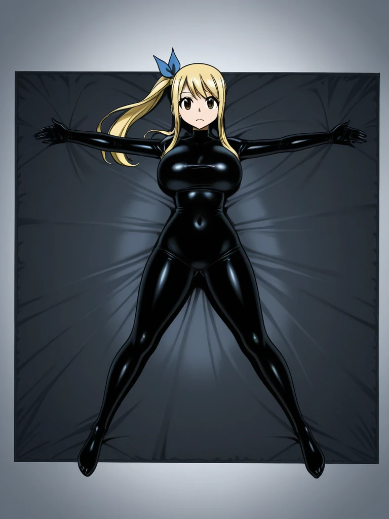 1girl,solo(Tsunade),xishou,best quality, masterpiece,best quality,(Wrapped),from behind,(playboy bunny)  , (arms up:1.1), arms behind head