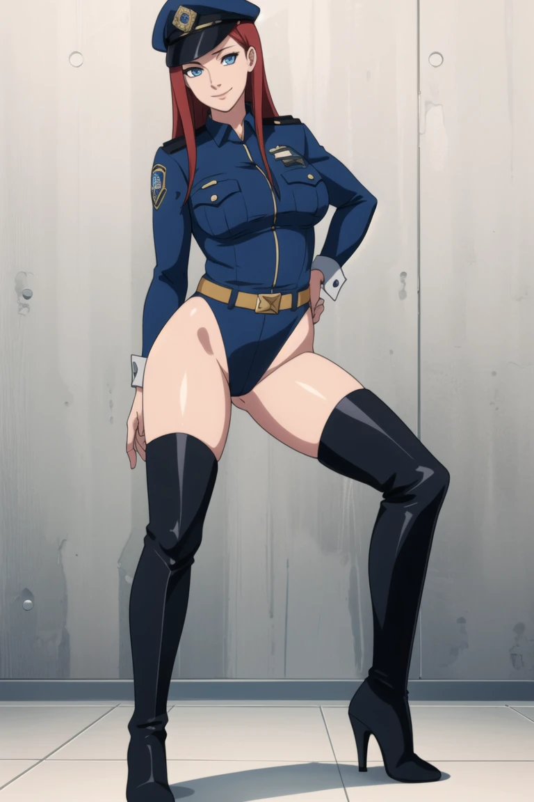 1girl,<lora:SDXL - Char - Hinata-01-01-128-128-15-10:1> 1girl, hinata from naruto,((( is angry, Sitting on a stool with legs slightly apart, leaning forward with hands resting on knees, Sea captain's seductress attire with navy bodysuit, captain's hat, and thigh-high boots, Background is a vibrant marketplace )))