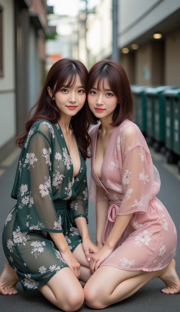 Best quality, masterpiece, (tilt: 1.4),
1 girl, yuzuriha_ (hell music), purple hair, brown eyes, ninja, open clothes, large breasts, top knot, medium hair, breast parting, seductive smile, pants, undressing, (blush:1.1), japanese appearance, temple,