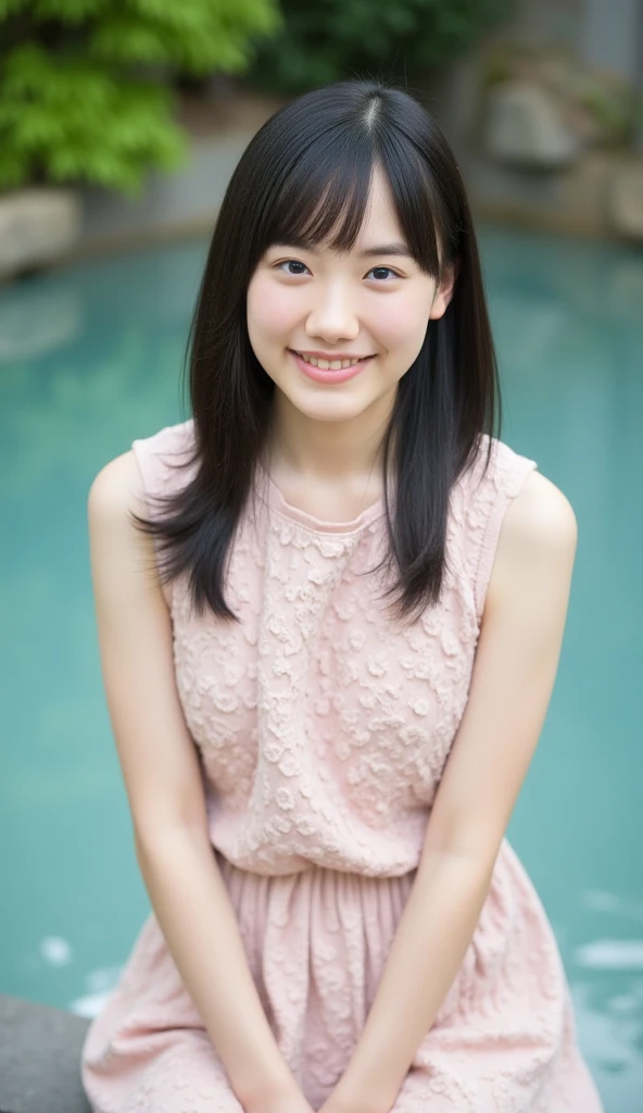 (best quality,4k,8k,highres,masterpiece:1.2),ultra-detailed,(realistic,photorealistic,photo-realistic:1.37),portraits,beautiful detailed eyes,beautiful detailed lips,extremely detailed eyes and face,longeyelashes,Shiho's adorable smiling face,girl in a summer dress,golden sunlight filtering through the leaves,sparkling green grass,natural and warm colors,soft and warm lighting,peaceful and serene atmosphere in the park,blissful expression,soft and gentle breeze,captivating and genuine smile,cheerful and joyful mood,absolutely captivating portrait,colorful flowers in the background,comfortable and relaxed pose,graceful and elegant features,harmony between the subject and the surroundings,Shiho surrounded by a beautiful aura,soft and dreamy feel,sun-kissed complexion,and a touch of magic in the air