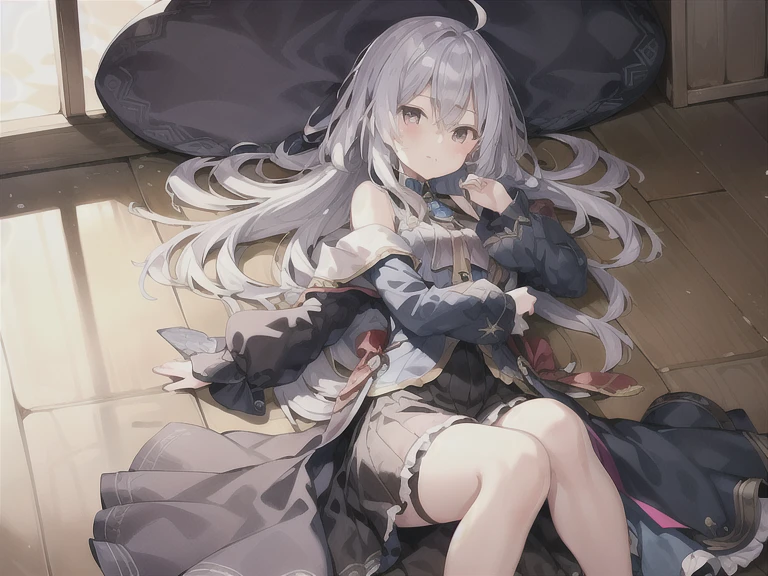 1girl, (joints:1.5), full body, universe, black shoes, floating, 
<lora:herta-000020:1>