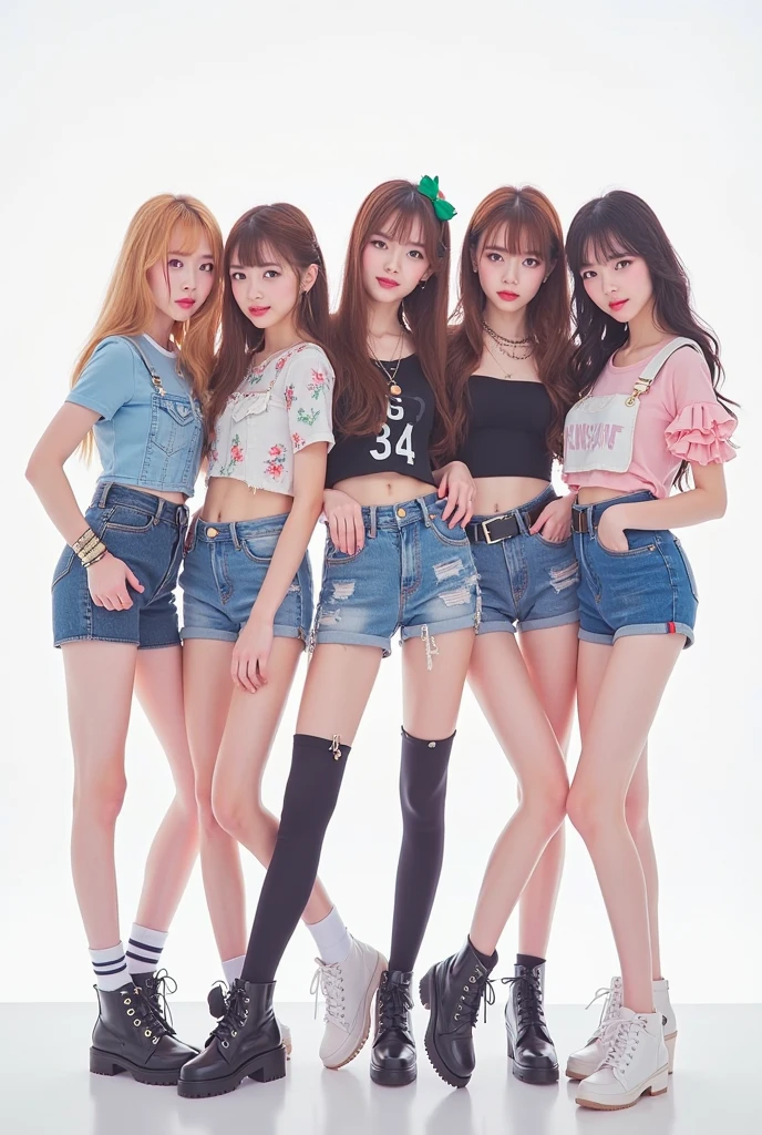 Supermodel、perfect details、high school girl、mini skirt、high school girlが3人で画面を見つめてくる 3 girls