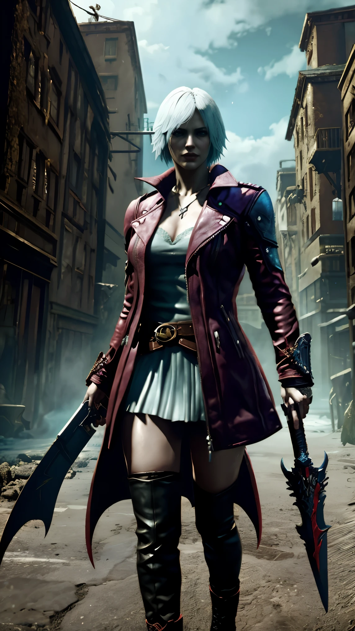 Lady is a human Devil Hunter who first appeared in Devil May Cry 3: Dante's Awakening as both a supporting character and a boss character. She is the daughter of Arkham and sought to hunt him down, encountering Dante in the process.[3] She also appears as a playable character and supporting character in Devil May Cry 4: Special Edition and appears again as a supporting character in Devil May Cry treme realistic graphics