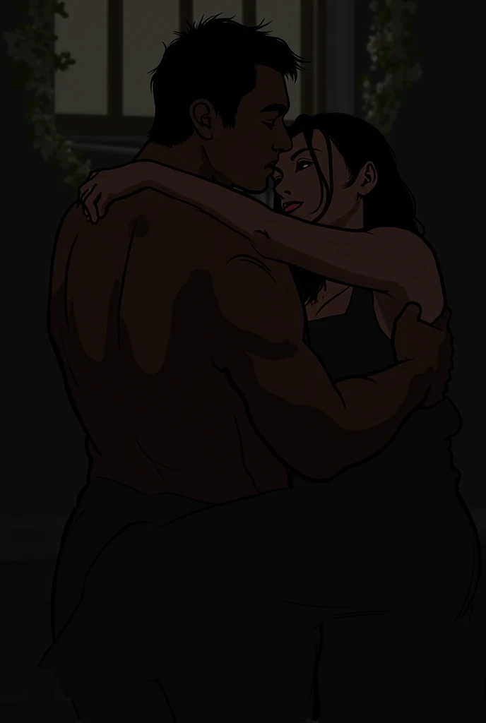 nude trio of two skinny bride girls sitting on knees beside TALL GIGANTIC hypermuscular guy HUSBAND standing with hyper penis and testicles .Girls are holding his thighs .Guy is cuddling them together.Night.Huge size difference between guy and two girls.Multiple people.One girl is on guy's right.Other girl is on guy's left.1 GUY, 2 GIRLS .SEMEN EXPLODING FROM GUY'S PENIS on their bodies. GUY HOLDING BOTH THEIR HEADS .ONE GIRL SUCKING HIS PENIS.THROAT BULGE .FELLATIO .GUY STANDING TALL , GIRLS SITTING ON KNEES on floor.BRIDE DRESS.HUGE BLACK HAIRED GUY HUSBAND