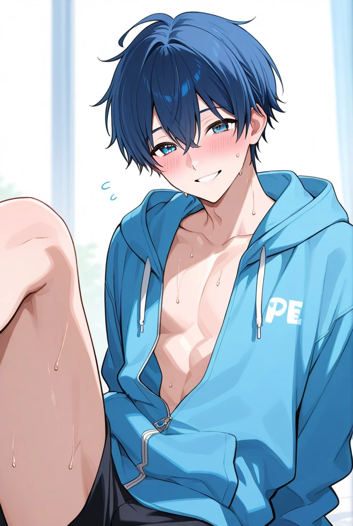 legs separated,sitted,Face the line of sight,Raise your legs high,Libido boy,frontage,Vene,Positively,tight swimming trunks,Exquisite graphics,super high image quality,CRIT