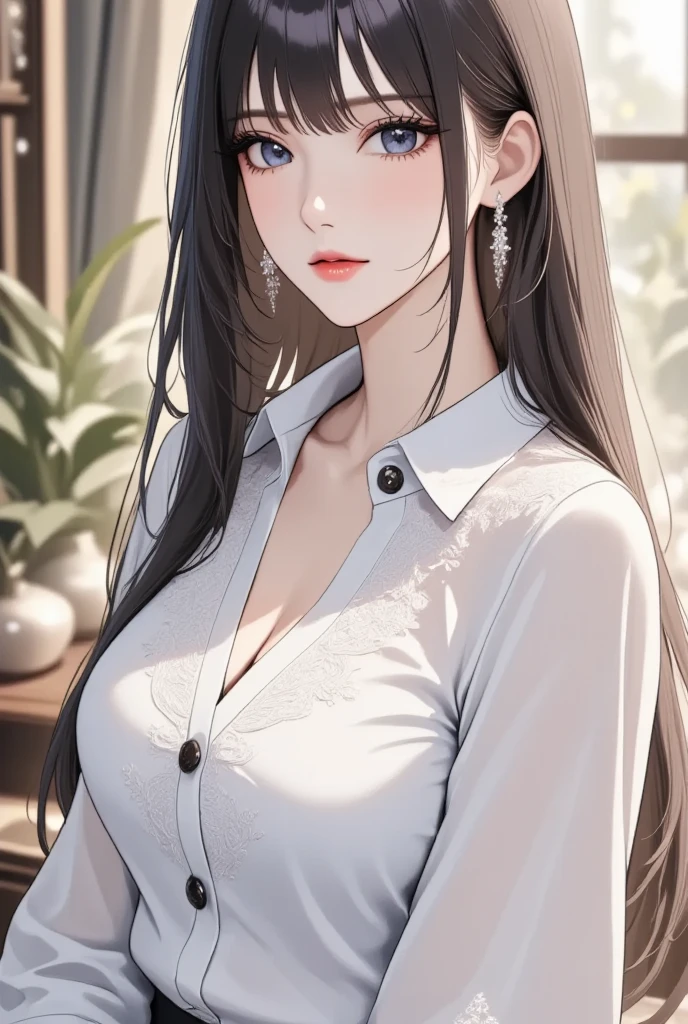 Black Hair,(Long hair),black eyes, (Glowing eyes),(Black dress:1.2),,,pleasure,charming的面部表情,Aheiyan,charming,blush,Shy,surprise,panic,Shy,shame, Wink at someone,comfortable,call,open mouth,Slobber,,Fair and rosy skin,Ruddy complexion,Sweat,wet,Caress,sexual pleasure,Endure pleasure,leave,charming的表情, Detailed description,Break(masterpiece), (close up), (best quality), Very detailed, (close up) beautiful, beautiful, (close up), (A beautiful Girl), (collar, collar), Delicate pink areola, (Delicate skin painting), (cheeky: 1.4), Top CG quality 8k wallpaper, Practical, Master Level, masterpiece, portrait, (1 girl), Perfect Miss Body, (((Tight white T-shirt))), beautiful eyes, (Delicate face), Black short hair, Tie your hair up, 光 blue hairpin, Black Silk Frame Glasses, (White skin), (Optimal Lighting), (Super intricate details), 4K Unified, (Very detailed CG), Showing off her white legs, , Hot Pants, shorts,