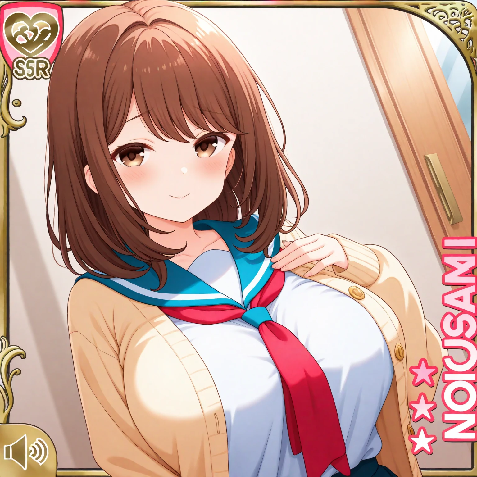 light brown hair, ahoge, braided bangs, single braid, long hair, brown eyes .(nude, naked, 1girl, solo, ,large breasts , solo) ,,, nipple ,, (wearing nothing:1.5), empty eyes , ,, , , hospital, ,blue sky, cooking, sea space