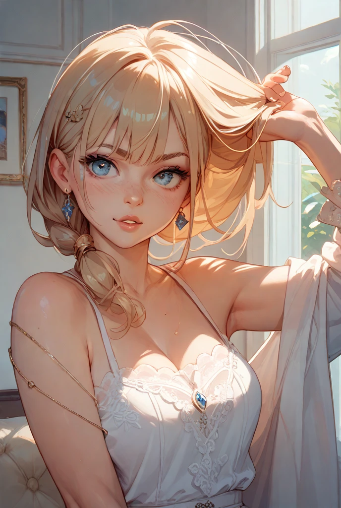 ((best quality)), ((masterpiece)), (detailed), 1girl, (big forhead:1.2),extremely detailed cute anime face, (((flat chest))), (flat chest:1.1),((((long twin braids,tight braids,long braid,braided hair,long hair)))),intricate eyes,beautiful detailed eyes,symmetrical eyes,(((detailed face))),beautiful detailed lips, looking at this, (((embarrassed))),(horrified expression),(panic),(crying),highres,(best quality),(ultra detailed,extremely detailed),perfect face details, ((masterpiece:1.4, best quality))+, (ultra detailed)+, long twintails, cute girl, (flat chest:1.1), small breasts, slim body, skinny, (narrow hips), prominent collarbones, skinny arms, flat stomach, visible hip bones, long hair, red hair, white hair, blonde hair, dark hair, ponytail, thick ponytail, heavy ponytail, small breasts, perfect face, small breasts (flat chest:1.1), NSFW, long revealing gown,Detailed body,Full limbs,(from behind), (turning), NSFW, (flat chest:1.1), nude
