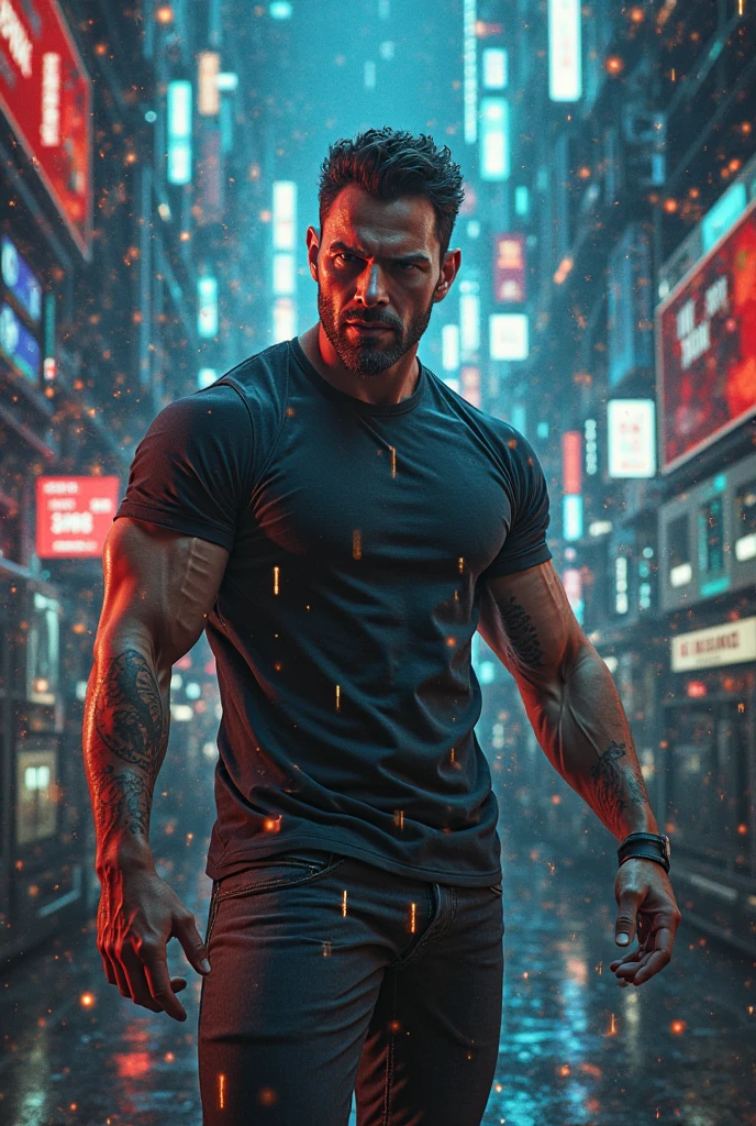 masterpiece, best quality, photorealistic, cinematic lighting, zenke2 portrait, android, cyborg, cybernetic enhancements, formal, centerfold, ideal proportions, beautiful design, dynamic action pose, dynamic composition, ultra-detailed, incredibly detailed, amazing fine details, cinematic, futuristic, urban city, fashion