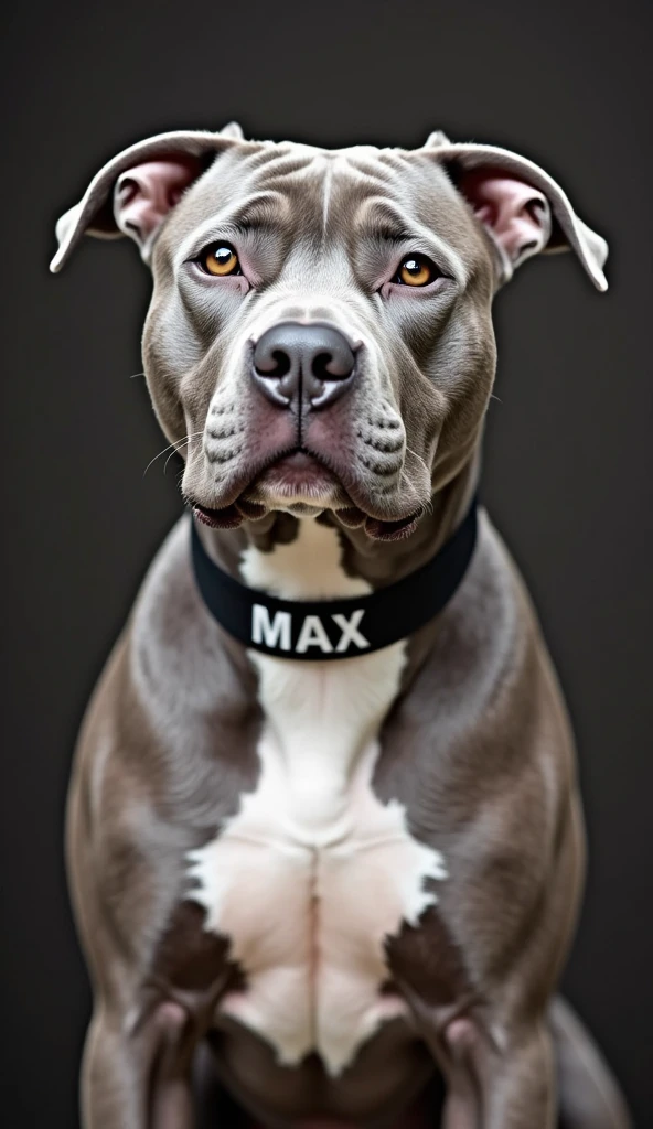 American Pit Bull Terrier on the Cover of Fashion Glossy Magazine VOGUE