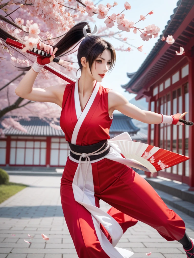 Pink cheongsam,Combat posture,holding knives,Explosive effect,whaite hair,Long-legged beauty ninja