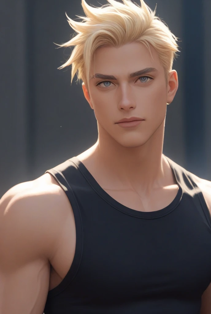 gorgeous, 25 years old, nordic man, muscular short pale beige blonde hair, pale beige blonde eyebrows, full pale beige blonde beard, somewhat rugged, aquamarine eyes,